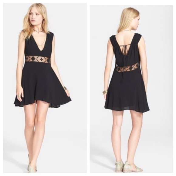 Free People black summer feeling fit and flare S - Picture 1 of 7